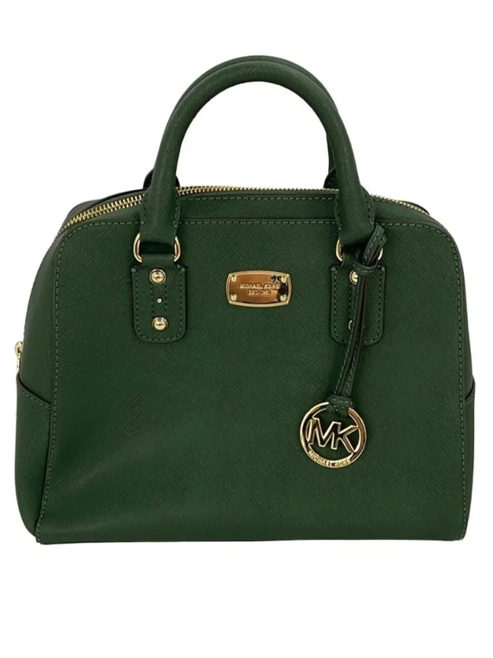 MICHAEL KORS Dark Green Leather Handbag